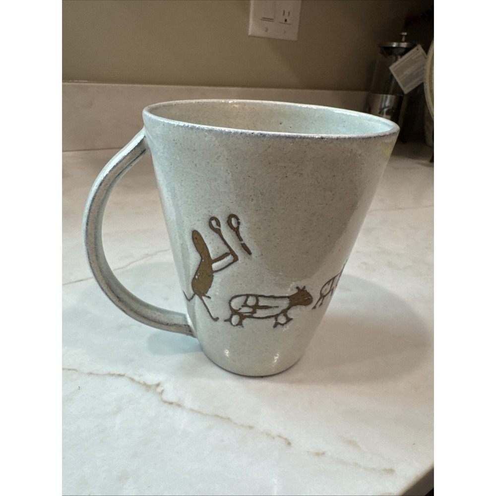 Vintage Cerâmica Serra Da Capivara Brazil Studio Art Pottery Mug